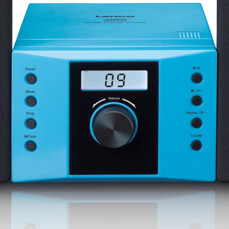 Lenco Stereo system with FM radio and CD player Blue