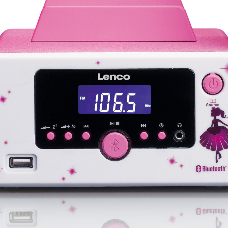 Lenco Micro set alarm clock Bluetooth® FM radio USB aux-in Princess Lenco Micro set alarm clock Bluetooth® FM radio USB aux-in Princess