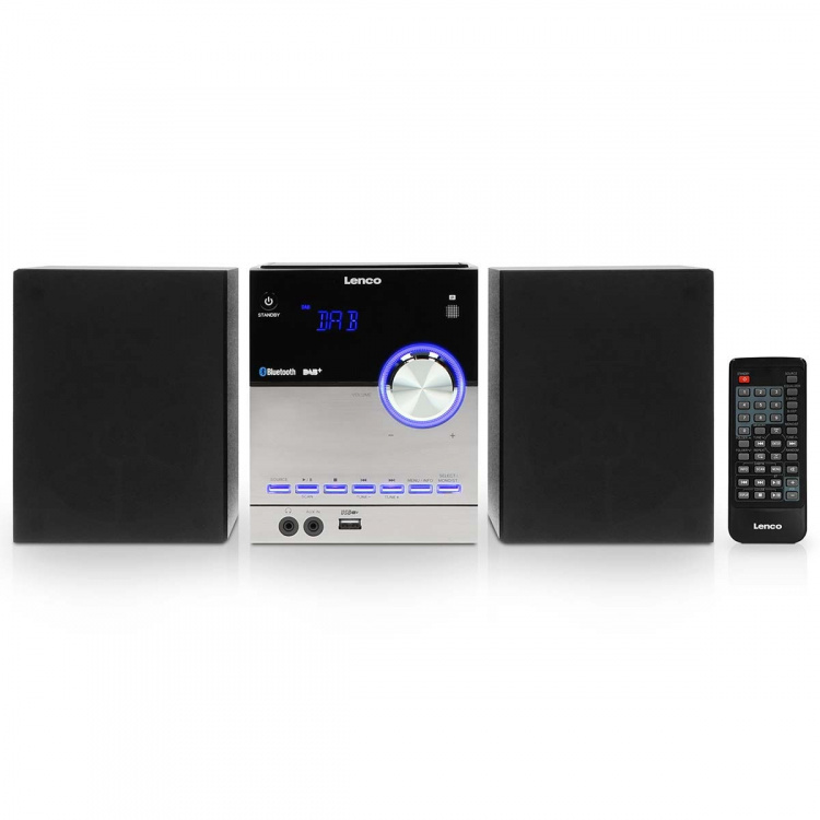 Lenco Micro set with DAB+/FM/CD/Bluetooth® & USB player - Black Lenco Micro set with DAB+/FM/CD/Bluetooth® & USB player - Black