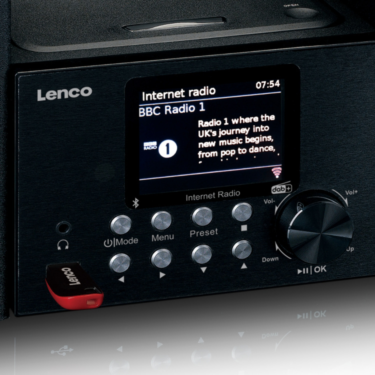 Lenco Micro set with internet/ DAB+ radio Bluetooth® CD MP3 Black Lenco Micro set with internet/ DAB+ radio Bluetooth® CD MP3 Black