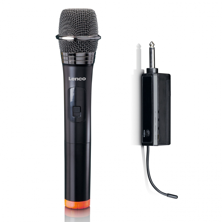 Lenco Wireless microphone with 6,3 mm battery powered receiver Lenco Wireless microphone with 6,3 mm battery powered receiver