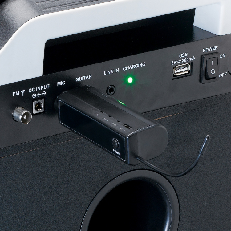 Lenco Wireless microphone with 6,3 mm battery powered receiver Lenco Wireless microphone with 6,3 mm battery powered receiver