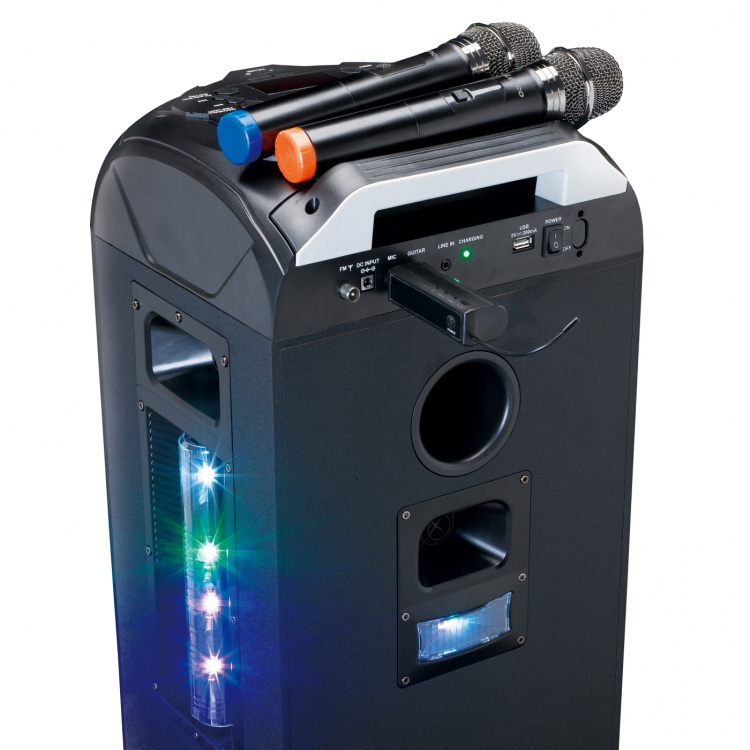 Lenco Set of 2 wireless microphones with portable battery powered receiver Lenco Set of 2 wireless microphones with portable battery powered receiver