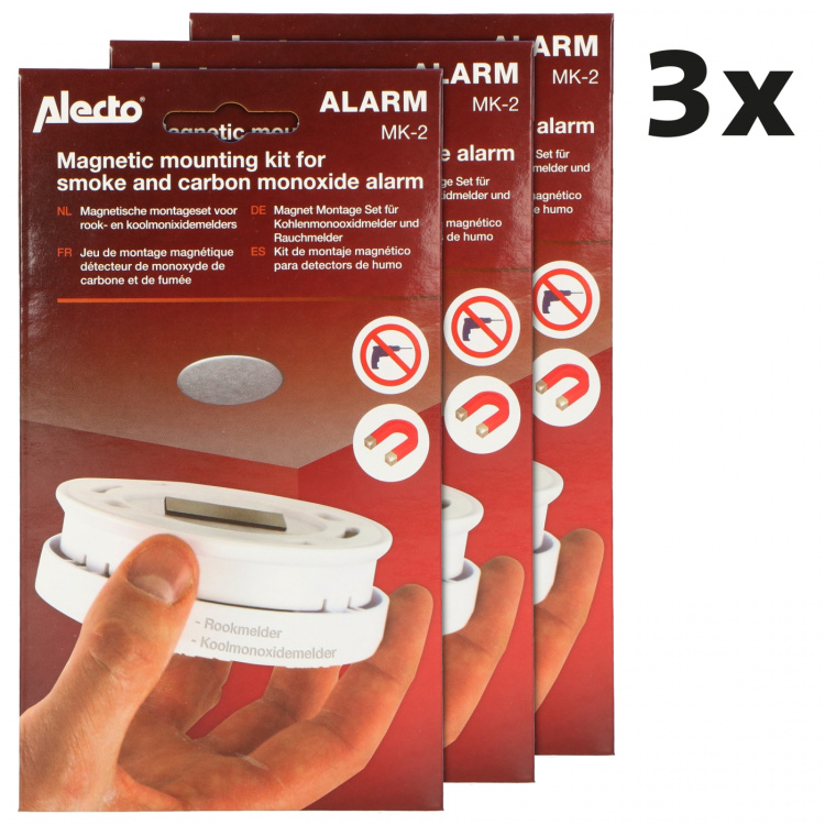 Alecto Magnetic mounting kit for smoke + CO detectors