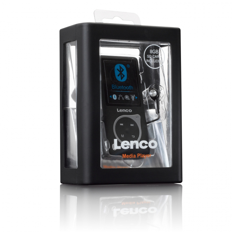 Lenco MP3/MP4 Player with Bluetooth® Black