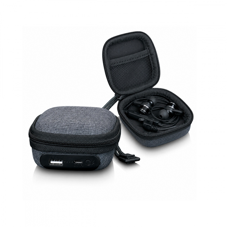 Lenco Case with built-in power bank Grey