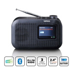Lenco Portable DAB+/FM radio with Bluetooth® color dislay battery Black Lenco Portable DAB+/FM radio with Bluetooth® color dislay battery Black
