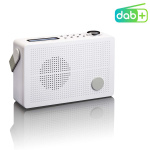 Lenco Portable DAB+/FM radio with alarm function White Lenco Portable DAB+/FM radio with alarm function White