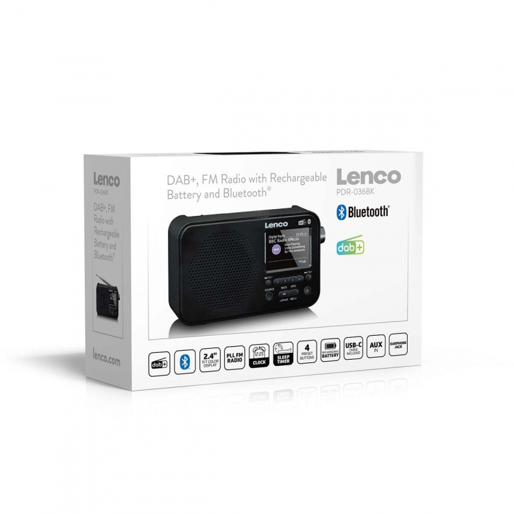 Lenco Portable DAB+ FM radio with Bluetooth® 2,4