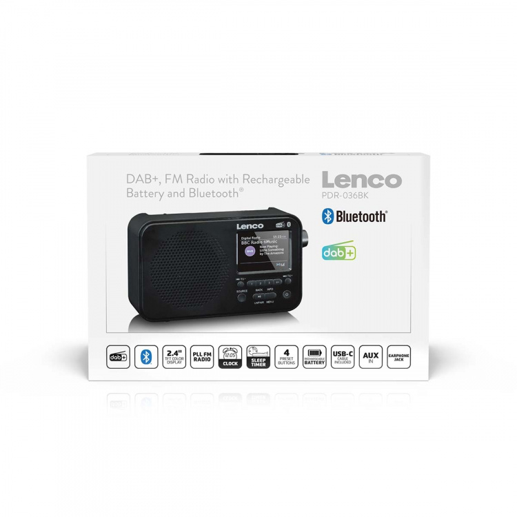 Lenco Portable DAB+ FM radio with Bluetooth® 2,4