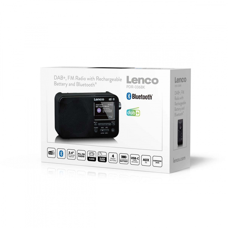 Lenco Portable DAB+ FM radio with Bluetooth® 2,4