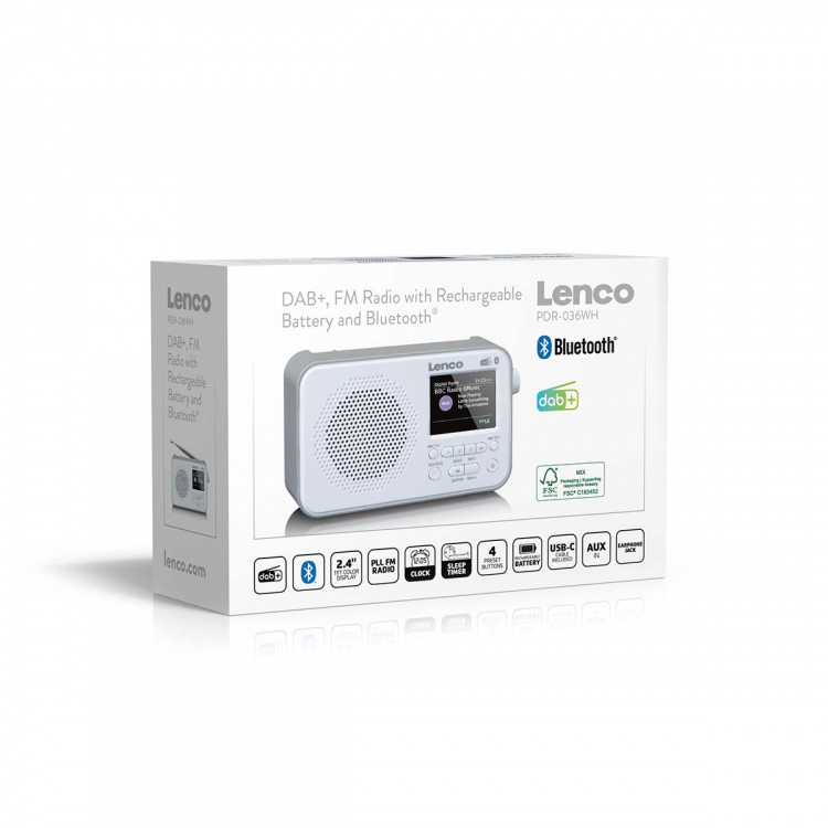Lenco Portable DAB+ FM radio with Bluetooth® 2,4