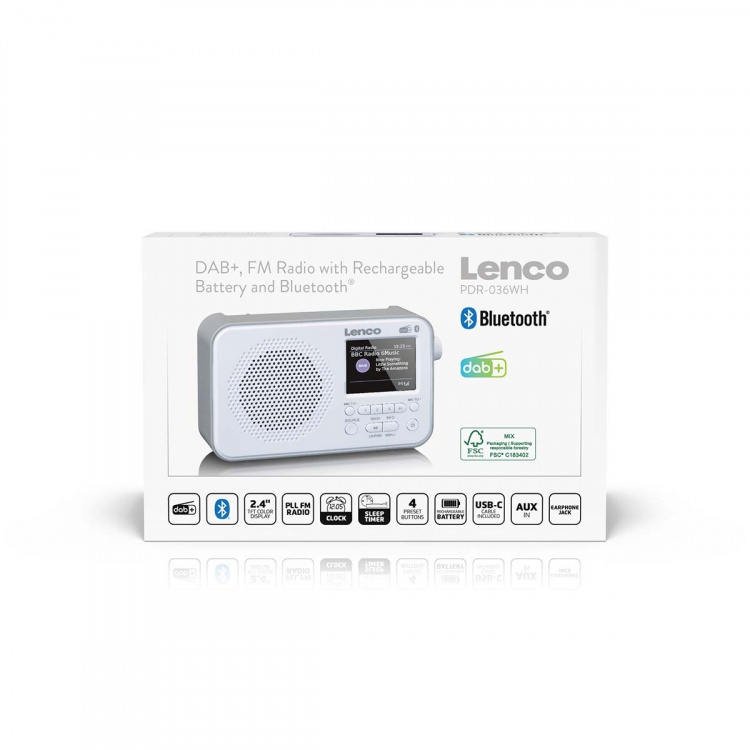 Lenco Portable DAB+ FM radio with Bluetooth® 2,4