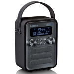 Lenco Portable DAB+ FM Radio with Bluetooth® and AUX-input, rechargeable battery Black Lenco Portable DAB+ FM Radio with Bluetooth® and AUX-input, rechargeable battery Black