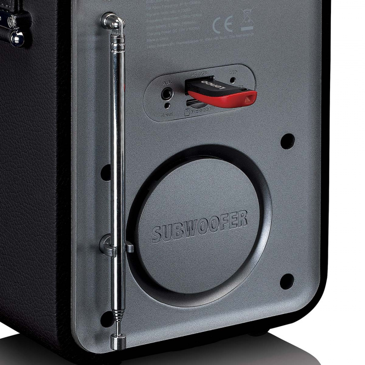 Lenco Portable DAB+ FM Radio with Bluetooth® and AUX-input, rechargeable battery Black Lenco Portable DAB+ FM Radio with Bluetooth® and AUX-input, rechargeable battery Black