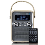 Lenco Portable DAB+ FM Radio with Bluetooth® and AUX-input, rechargeable battery Taupe Lenco Portable DAB+ FM Radio with Bluetooth® and AUX-input, rechargeable battery Taupe