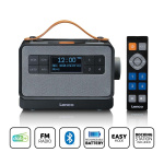 Lenco Portable FM/DAB+ radio with big buttons and  Lenco Portable FM/DAB+ radio with big buttons and