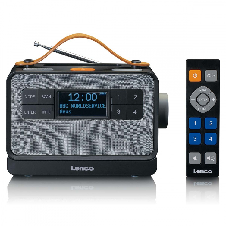 Lenco Portable FM/DAB+ radio with big buttons and  Lenco Portable FM/DAB+ radio with big buttons and