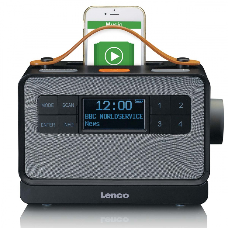 Lenco Portable FM/DAB+ radio with big buttons and  Lenco Portable FM/DAB+ radio with big buttons and