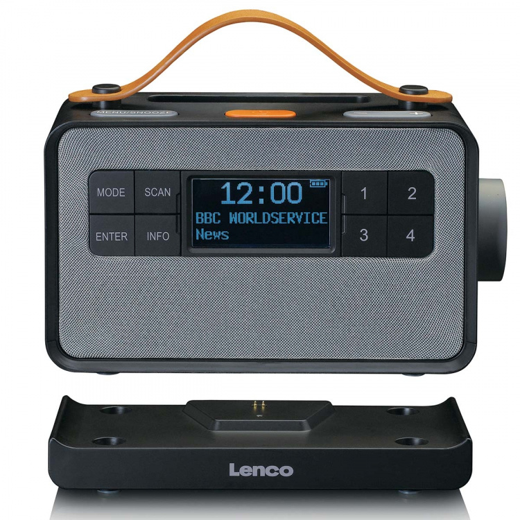 Lenco Portable FM/DAB+ radio with big buttons and  Lenco Portable FM/DAB+ radio with big buttons and