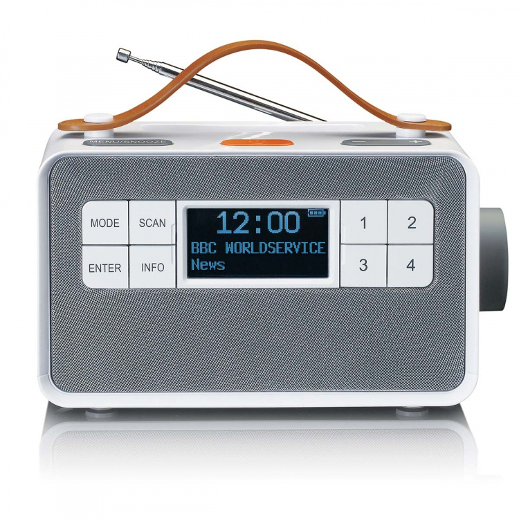 Lenco Portable FM/DAB+ radio with big buttons and 
