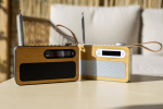 Lenco Portable DAB+/ FM radio with Bluetooth® bamboo Black Lenco Portable DAB+/ FM radio with Bluetooth® bamboo Black