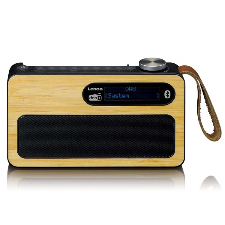Lenco Portable DAB+/ FM radio with Bluetooth® bamboo Black Lenco Portable DAB+/ FM radio with Bluetooth® bamboo Black