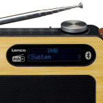 Lenco Portable DAB+/ FM radio with Bluetooth® bamboo Black Lenco Portable DAB+/ FM radio with Bluetooth® bamboo Black