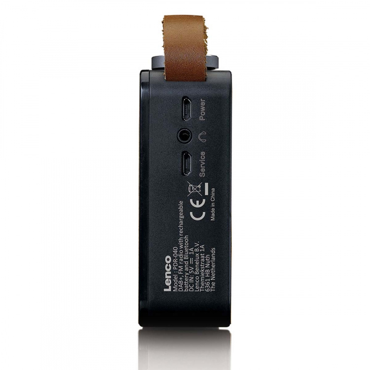 Lenco Portable DAB+/ FM radio with Bluetooth® bamboo Black Lenco Portable DAB+/ FM radio with Bluetooth® bamboo Black