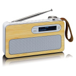 Lenco Portable DAB+/ FM radio with Bluetooth® Bamboo White Lenco Portable DAB+/ FM radio with Bluetooth® Bamboo White