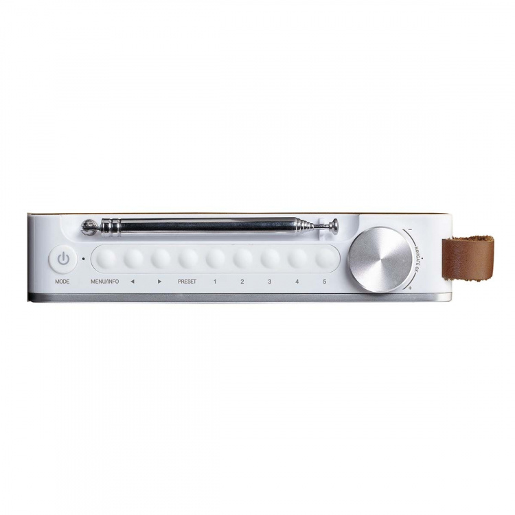 Lenco Portable DAB+/ FM radio with Bluetooth® Bamboo White Lenco Portable DAB+/ FM radio with Bluetooth® Bamboo White