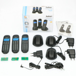 Profoon Cordless telephone with 3 handsets Black
