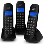 Profoon Cordless telephone with 3 handsets Black