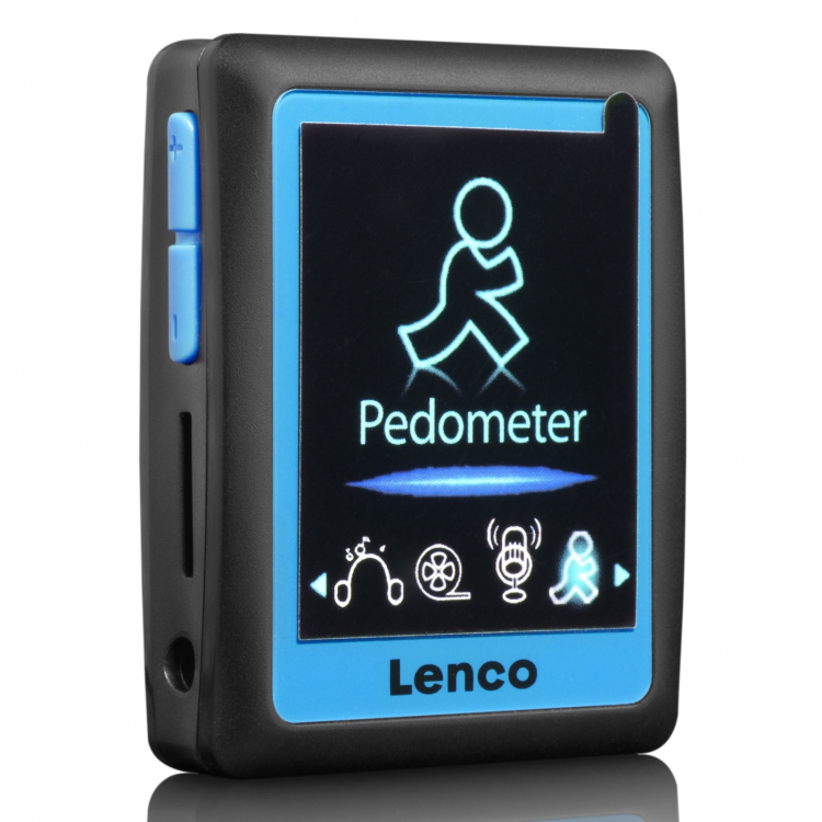Lenco MP3/4 Player with Pedometer 4GB Blue