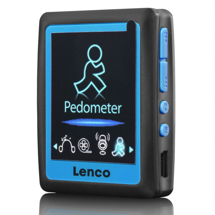 Lenco MP3/4 Player with Pedometer 4GB Blue