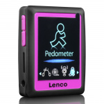 Lenco MP3/4 Player with Pedometer 4GB Pink