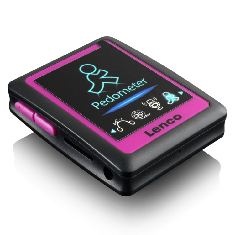 Lenco MP3/4 Player with Pedometer 4GB Pink