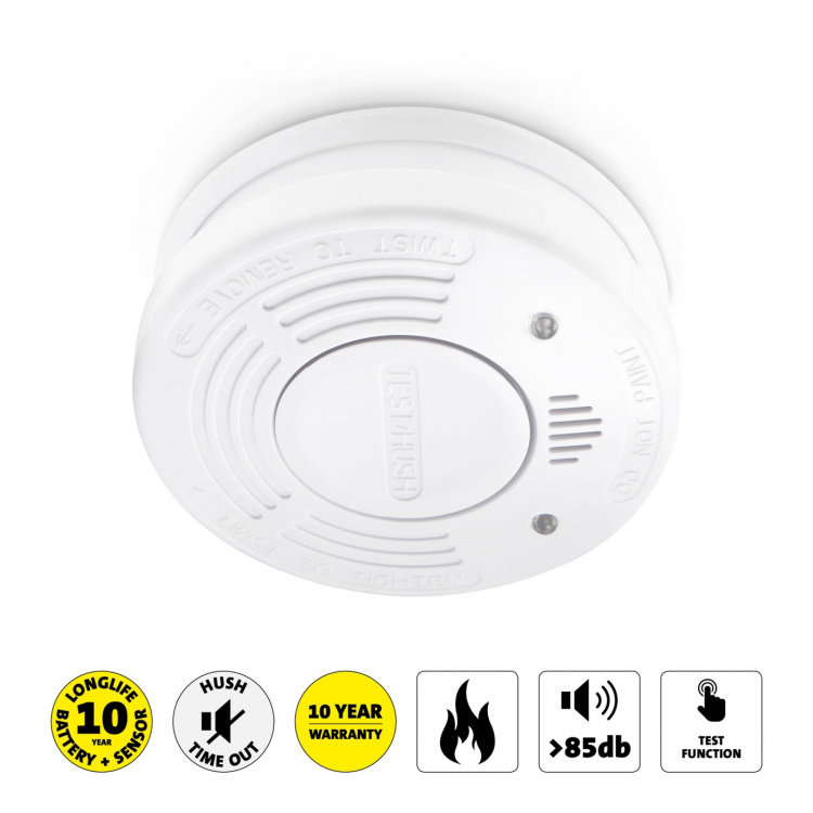 Alecto Smoke detector with 10 year battery life + hush Alecto Smoke detector with 10 year battery life + hush