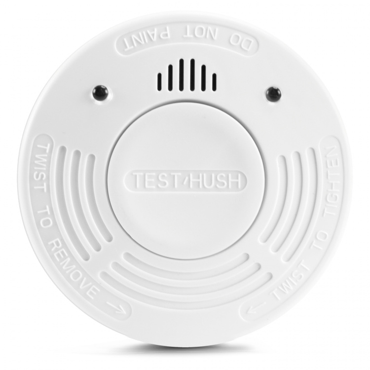 Alecto Smoke detector with 10 year battery + hush 2 pack