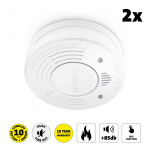Alecto Smoke detector with 10 year battery + hush 2 pack