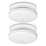 Alecto Smoke detector with hush button 2 pack White