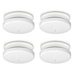 Alecto Smoke detector with hush button 4-pack White