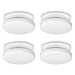 Alecto Smoke detector with hush button 4-pack White