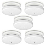 Alecto Smoke detector with hush button 5-pack White