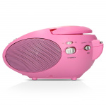 Lenco Portable stereo FM radio with CD player Pink Lenco Portable stereo FM radio with CD player Pink