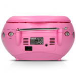 Lenco Portable stereo FM radio with CD player Pink Lenco Portable stereo FM radio with CD player Pink