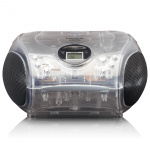 Lenco Portable stereo FM radio with CD player Transparent Lenco Portable stereo FM radio with CD player Transparent