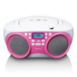 Lenco Portable FM Radio/CD/MP3 and USB player Pink Lenco Portable FM Radio/CD/MP3 and USB player Pink