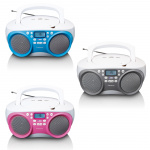 Lenco Portable FM Radio/CD/MP3 and USB player Pink Lenco Portable FM Radio/CD/MP3 and USB player Pink