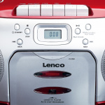 Lenco Portable FM Radio CD Cassette player Red Lenco Portable FM Radio CD Cassette player Red